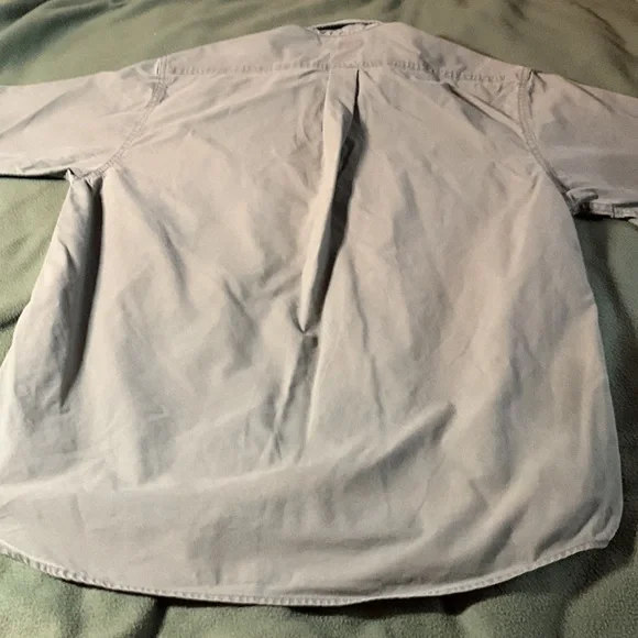 Men’s Carhartt brown, short sleeve, button up shirt.  Pockets on chest.  Size L - Picture 7 of 8